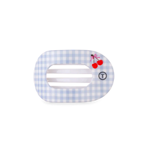 Load image into Gallery viewer, Small Teleties Flat Round Hair Clip - Basket of Cherries