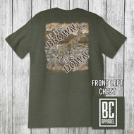 Bella Cotton Brown and Down Short Sleeve Tee