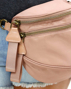 Zippered Belt Bag by Grace & Lace - Sand
