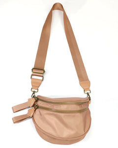 Zippered Belt Bag by Grace & Lace - Sand
