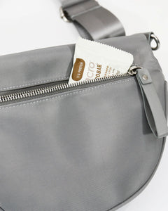 Zippered Belt Bag by Grace & Lace - Grey