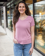 Load image into Gallery viewer, Grace &amp; Lace Best Fit V-Neck Tee - Pink