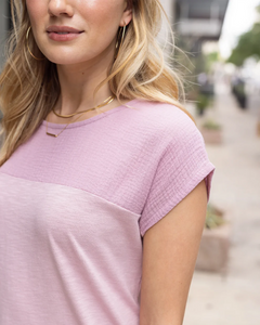 Grace & Lace Better Than Basic Tee - Crystal Pink