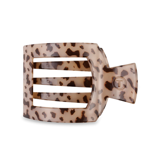 Large Teleties Flat Square Hair Clip - Blonde Tortoise