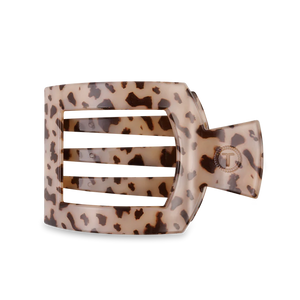 Large Teleties Flat Square Hair Clip - Blonde Tortoise