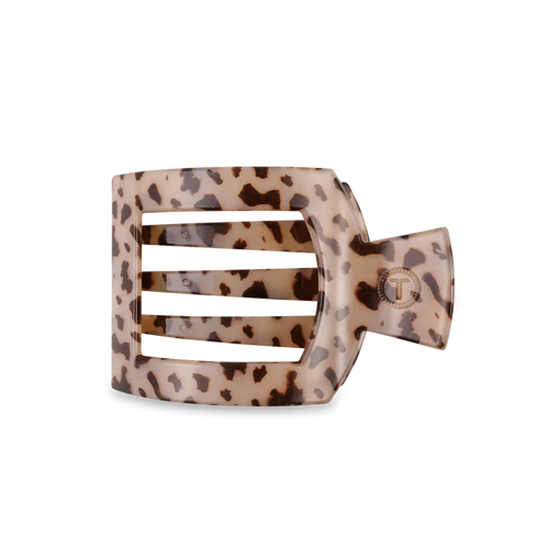 Medium Teleties Flat Square Hair Clip - Blonde Tortoise