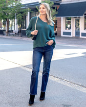 Load image into Gallery viewer, Grace &amp; Lace Boyfriend Slouchy Knit Sweater - Blue Spruce