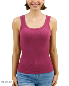 Grace & Lace Brami Tank - Berry *Hip Length*