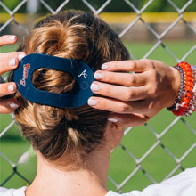 Load image into Gallery viewer, Large Teleties Flat Round Hair Clip - Atlanta Braves