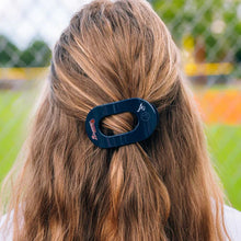 Load image into Gallery viewer, Small Teleties Flat Round Hair Clip - Atlanta Braves