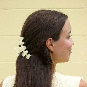 Medium Teleties Classic Hair Clip - Butter Yellow