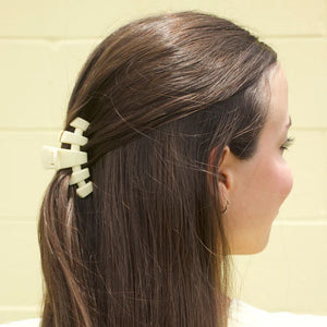 Small Teleties Classic Hair Clip - Butter Yellow