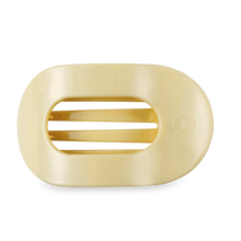 Load image into Gallery viewer, Large Teleties Flat Round Hair Clip - Butter Yellow