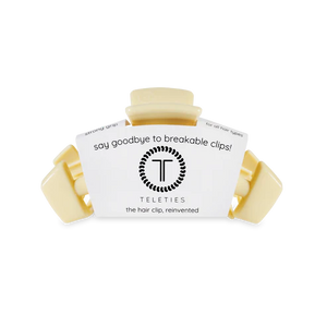 Medium Teleties Classic Hair Clip - Butter Yellow
