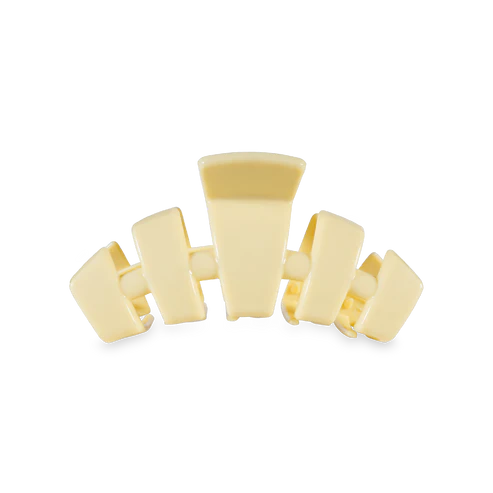 Small Teleties Classic Hair Clip - Butter Yellow