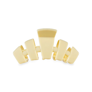 Small Teleties Classic Hair Clip - Butter Yellow