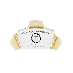 Small Teleties Classic Hair Clip - Butter Yellow
