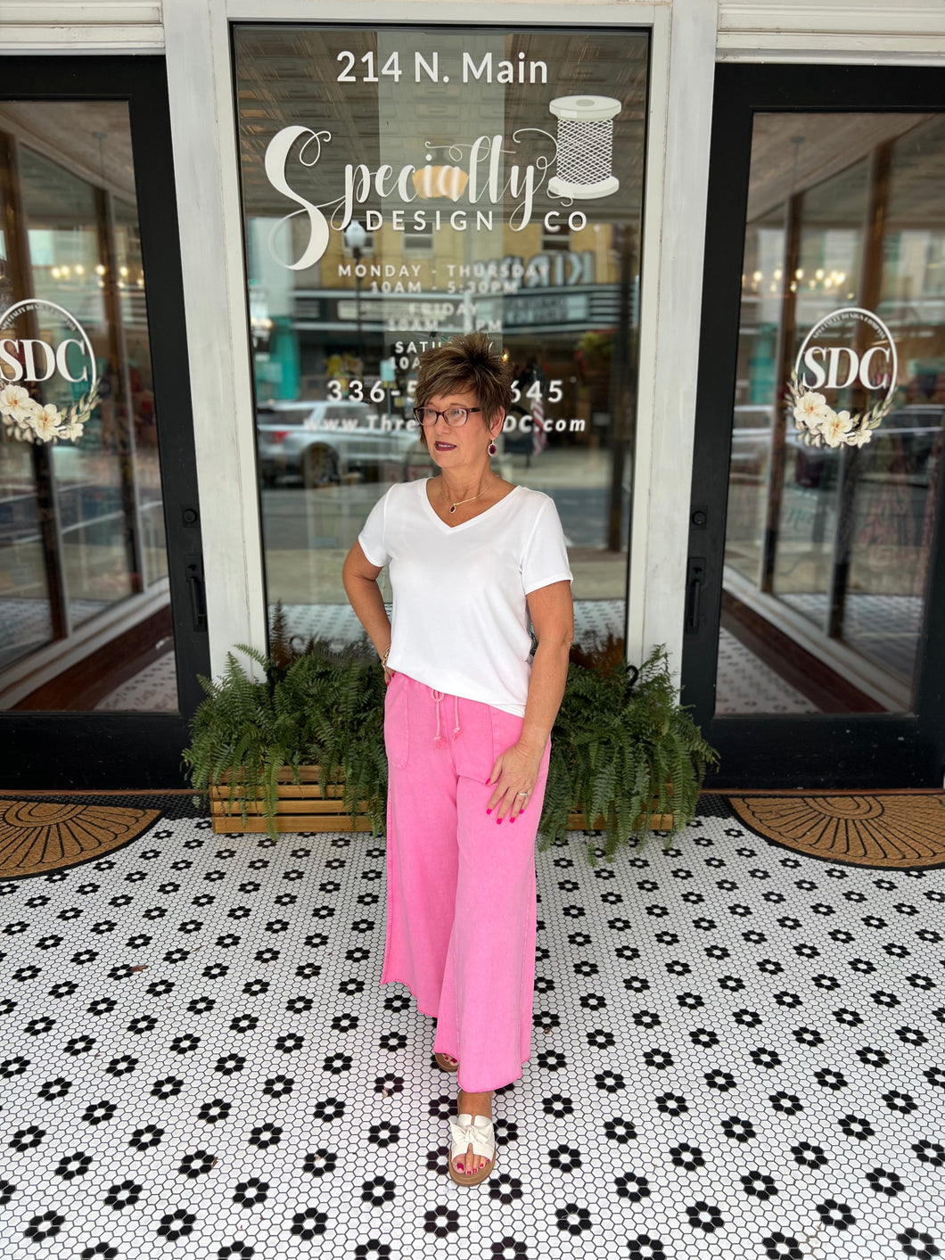 Emma Wide Leg Pants by Easel - Barbie Pink