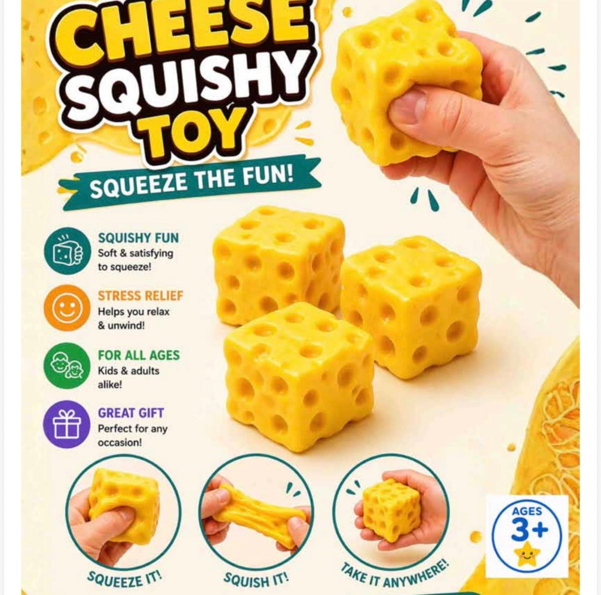 Thread Squishy Squishy Cheese – Specialty Design Company