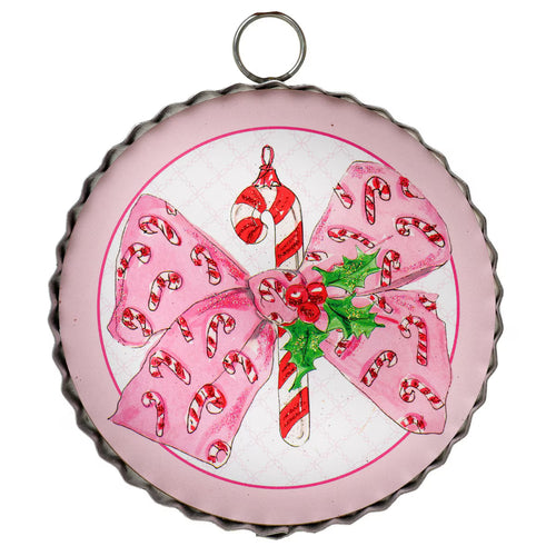RTC Mini Gallery Charm - Vintage Candy Cane Bow
