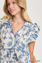 Load image into Gallery viewer, Charli Ruffle Top - Blue *Regular &amp; Curvy*