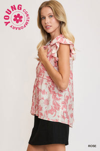 Charli Ruffle Top - Rose *Regular & Curvy*