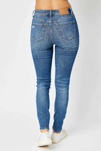 Judy Blue Mid Rise Tummy Control Destroy Skinny Jean