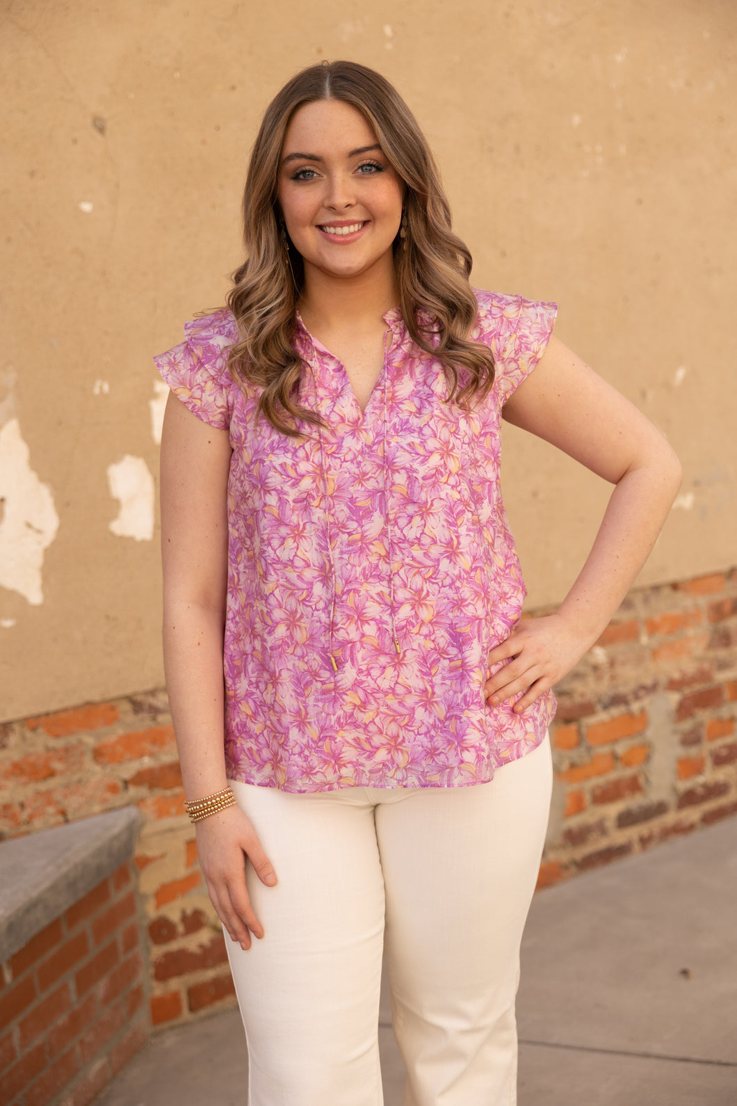 Lilac Blooms Floral Top