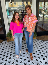Load image into Gallery viewer, Lilly Leopard Button Up Top - Orange