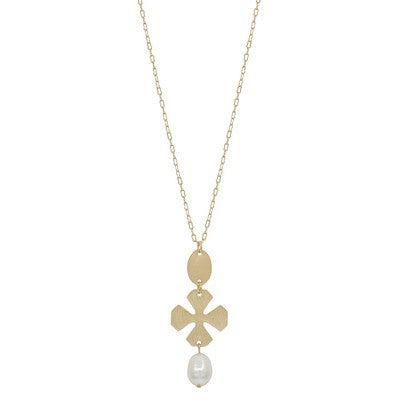 Meghan Browne Coby Necklace - Gold Pearl