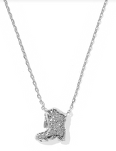Load image into Gallery viewer, Kendra Scott Drill Team Boot Pendant Necklace - Silver