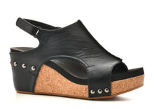 Load image into Gallery viewer, Corky’s Carley Wedge - Black Smooth