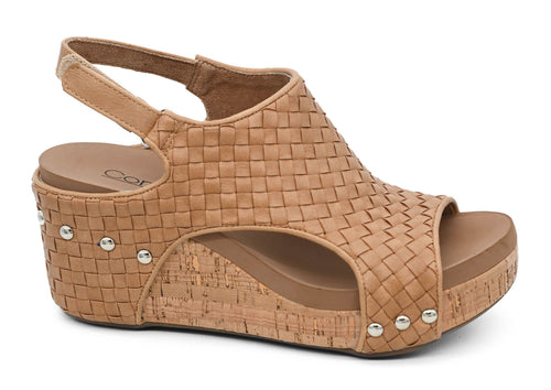 Corky's Carley Wedge - Caramel Woven
