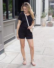 Load image into Gallery viewer, Grace &amp; Lace Casual Day Modal Romper - Black