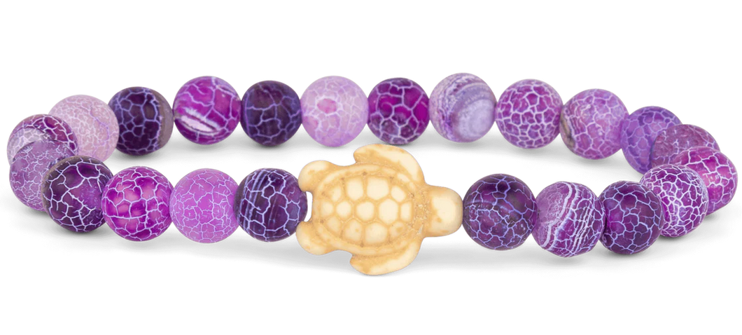 Fahlo Journey Sea Turtle Tracking Bracelet - Coral Reef Violet
