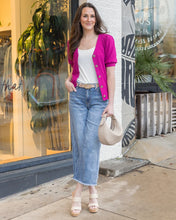 Load image into Gallery viewer, Grace &amp; Lace Mel&#39;s Fave Wide Leg Cropped Denim - Non-Distressed Mid-Wash