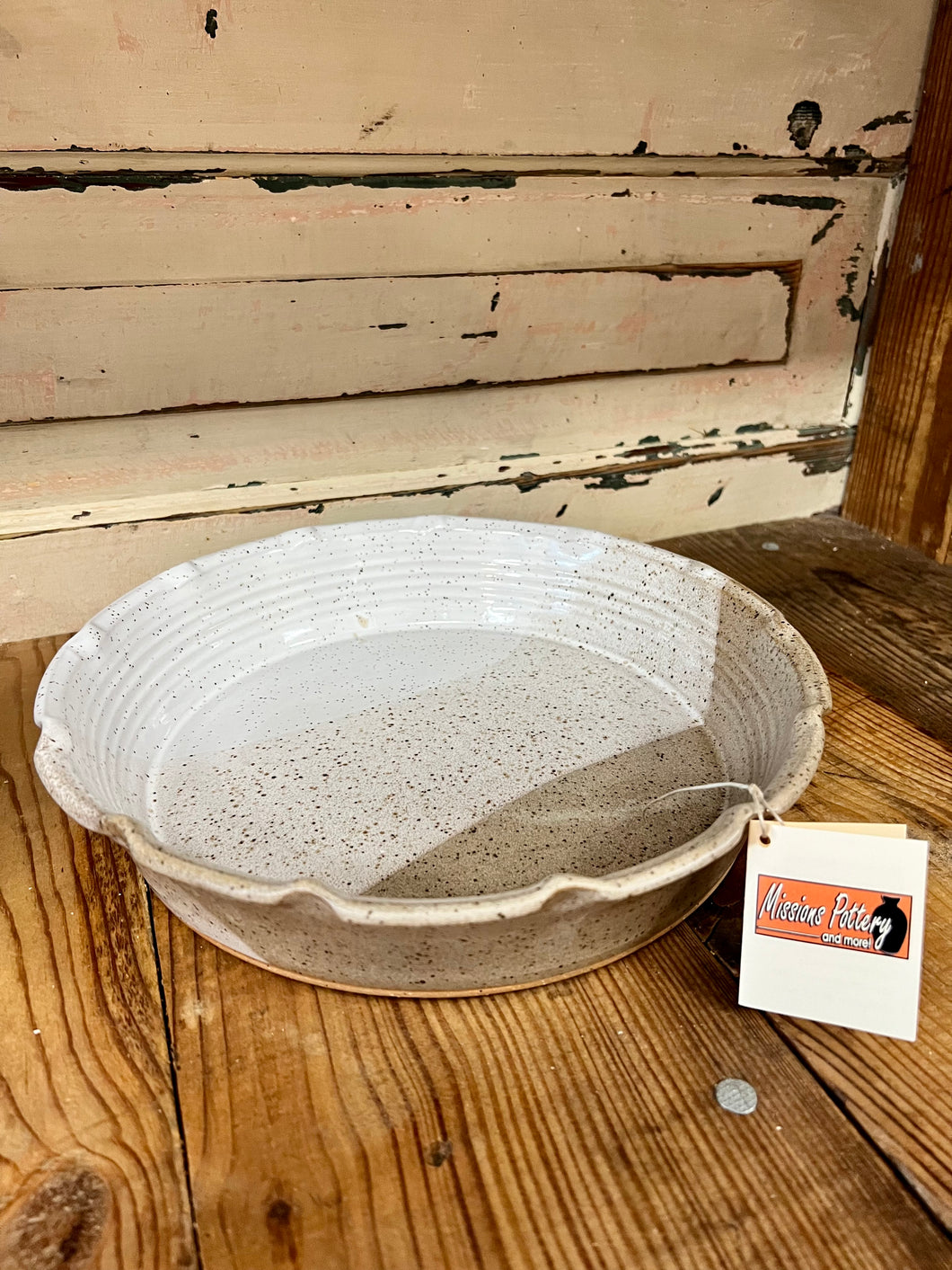 Missions Pottery Pie Plate - Natural