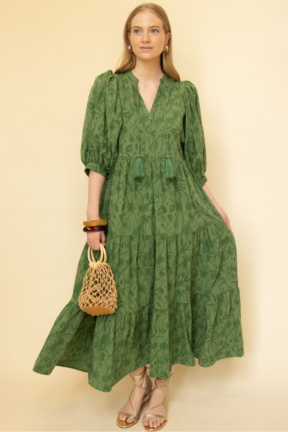Autumn Spruce Maxi Dress - Green