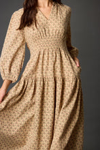 Load image into Gallery viewer, Eva Floral Quilted Midi Dress