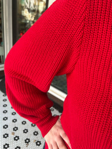 Ruby Red Knit Sweater