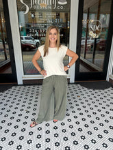 Load image into Gallery viewer, Terry Wide Leg Pants by Easel - Faded Olive