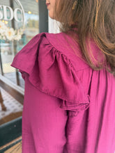 Load image into Gallery viewer, Plum Perfect Ruffle Top