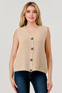 London Sweater Vest - Cream