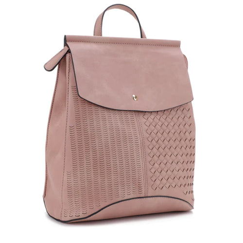 Stitched Convertible Backpack - Blush