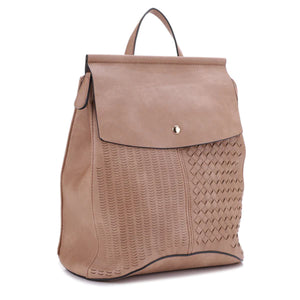 Stitched Convertible Backpack - Taupe