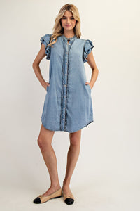 Daisy Denim Ruffle Dress