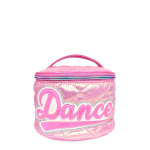 "Dance" Quilted Metallic Puffer Round Glam Bag