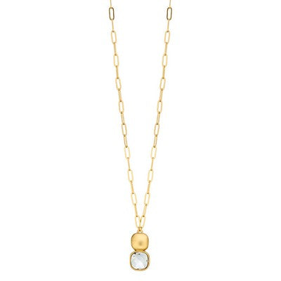 Meghan Browne Dome Necklace - Gold Clear