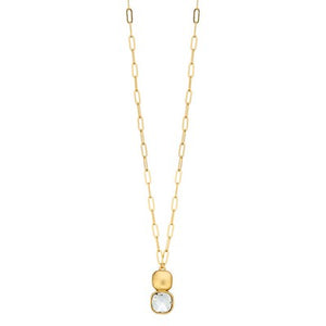 Meghan Browne Dome Necklace - Gold Clear