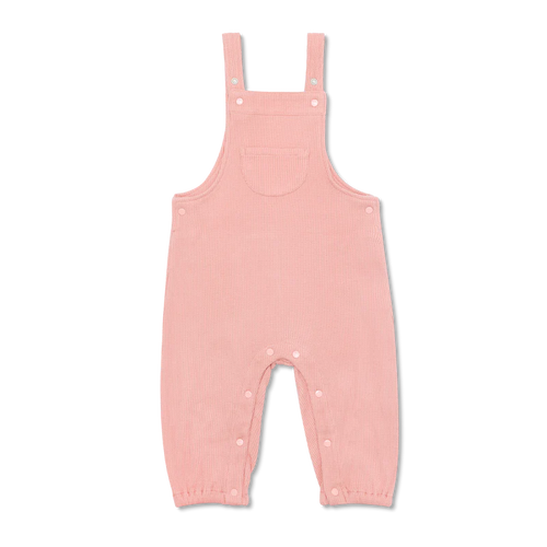 Apple Park Waffle Overalls - Dusty Rose